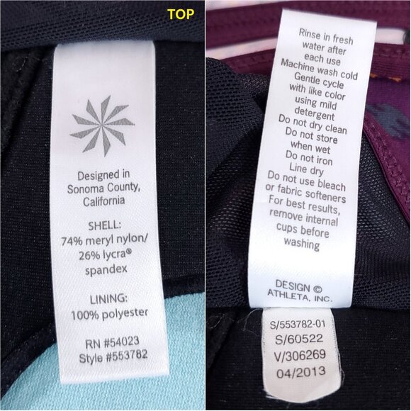 Athleta Cayo Coco Ready To Run Tribal Print 2 Pcs Bikini Set Sz Top XS Bottom S - Picture 6 of 10